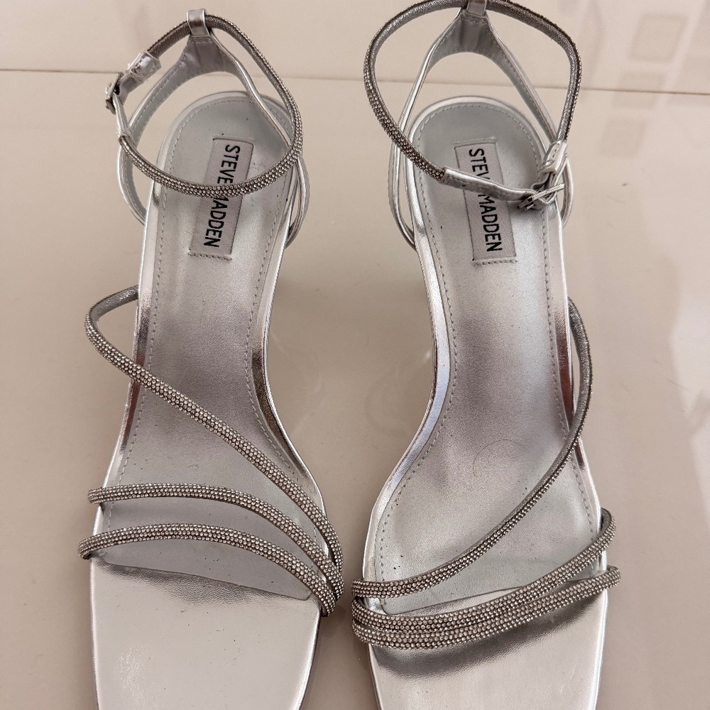 Steve Madden Silver Party Sandals